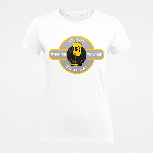 Melanin Mayhem Podcast Badge Tee